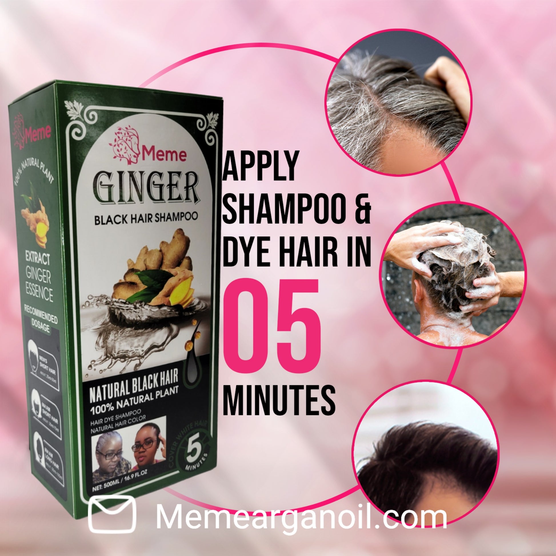 Ginger Black Dye Shampoo - Meme Beauty Depot