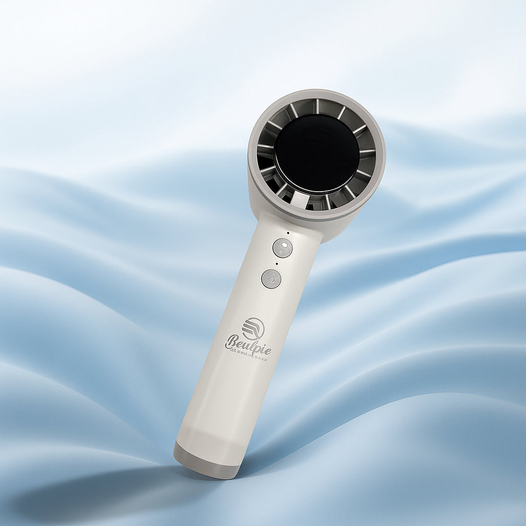 High Speed Handheld Fan Portable Mini Size, USB Rechargeable Travel Fan, 2000mAh Battery Powered Personal Cooling for Camping, Desk, and Outdoor Use.