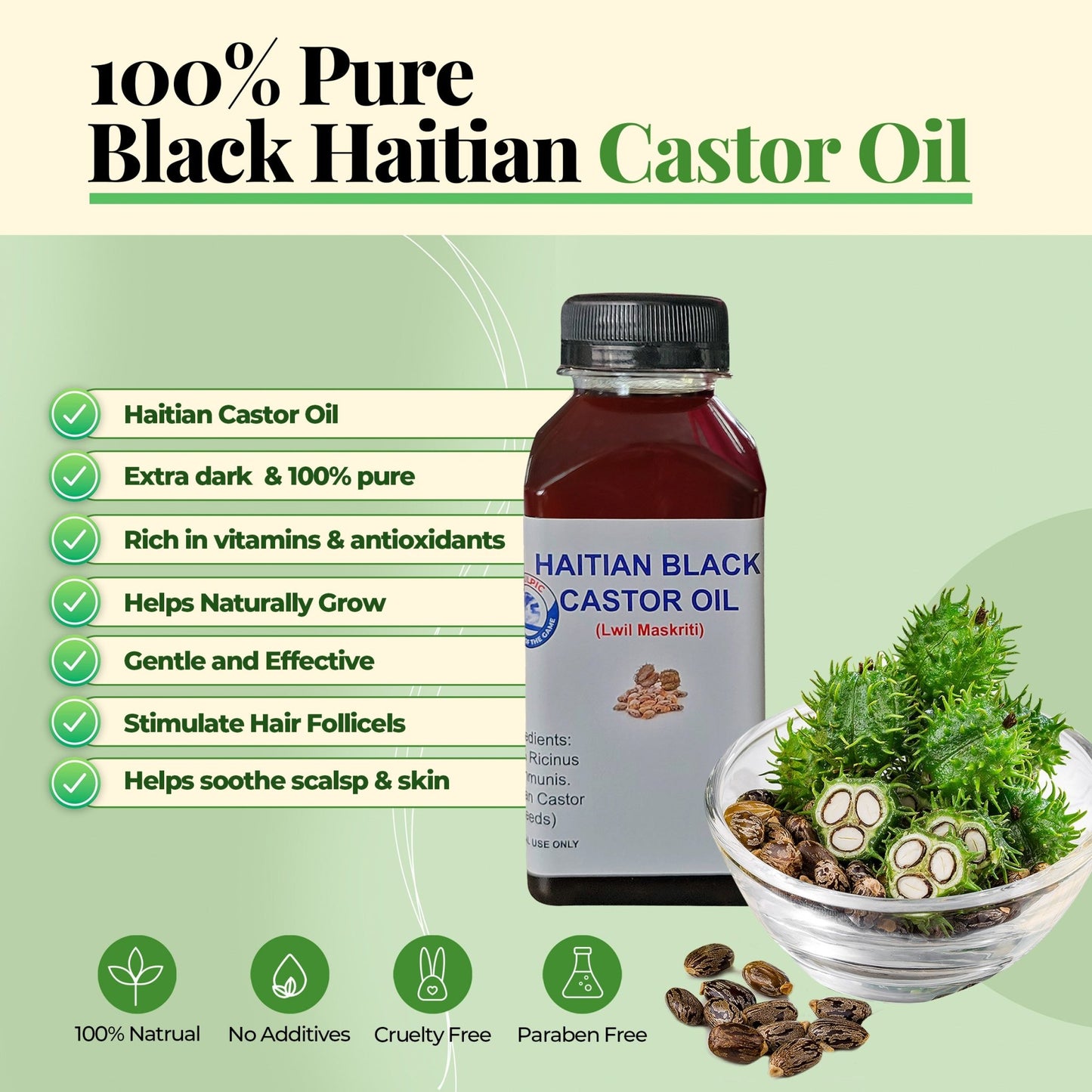 Haitian Castor Oil - Meme Beauty Depot
