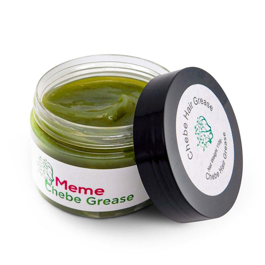 MEME Chebe Hair Grease for Hair Growth - 4 fl oz, Hair Pomade Hydrating Hair Mask for Curly Hair with Chebe Powder and Karkar Oil - Perfect for Hair Shine, Moisturizes Hair and Promote Hair Growth