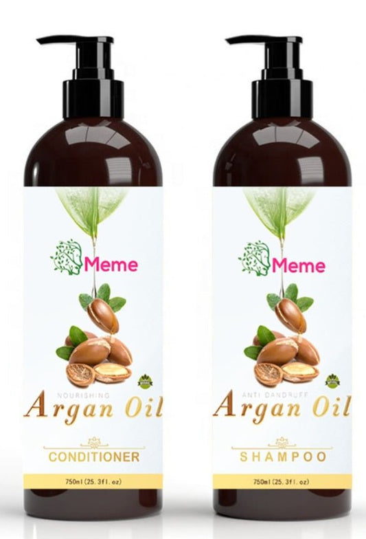 Argan Oil Shampoo & Conditioner - Meme Beauty Depot