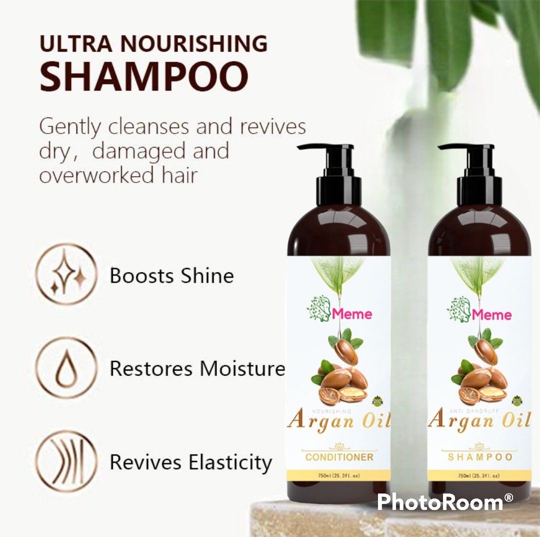 Argan Oil Shampoo & Conditioner - Meme Beauty Depot