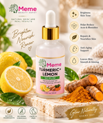 Meme Turmeric Lemon Serum benefits with lemon and turmeric for bright, nourished skin