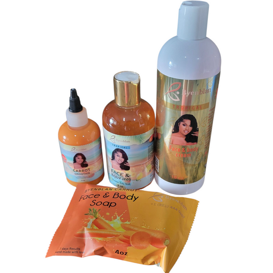 Glow boost Byenblan Carrot Face and Body Cream and the Body smoothies set Default