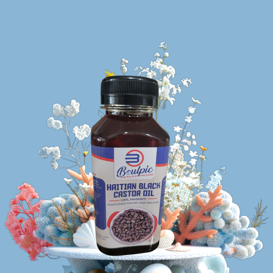 HAITIAN BLACK CASTOR OIL 🇭🇹 WHOLESALE (12 bottles of 8oz)