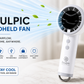 High Speed Handheld Fan Portable Mini Size, USB Rechargeable Travel Fan, 2000mAh Battery Powered Personal Cooling for Camping, Desk, and Outdoor Use.
