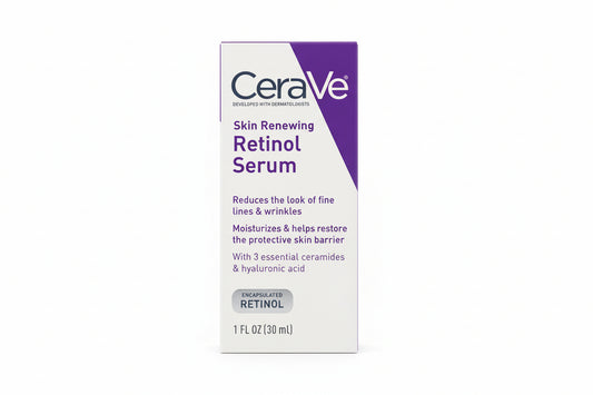 CeraVe Skin Renewing Retinol Face Cream Serum, Radiant Skin, 1 OZ