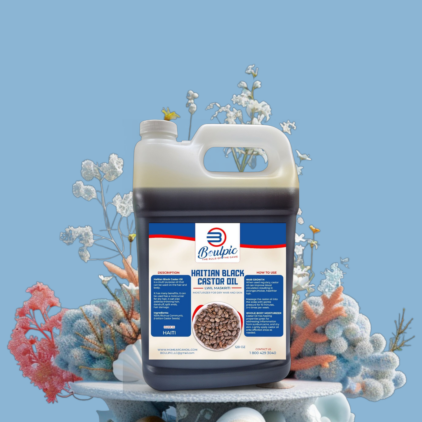 Haitian Black Castor Oil (lwil maskriti)