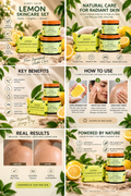 Siret Skin Lemon skincare set benefits and how to use face cream body creme and handmade soap