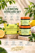 Siret Skin Lemon skincare set benefits with face cream, body crème and handmade soap